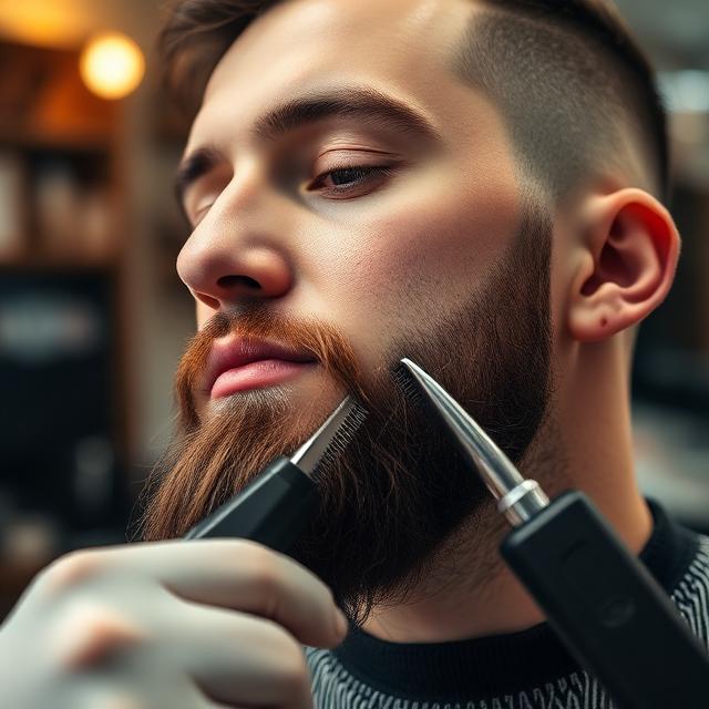 Beard Trim & Line Up at Black Label Barbershop in Rosenberg TX